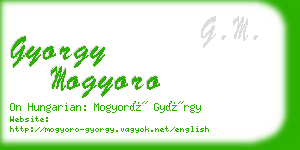 gyorgy mogyoro business card